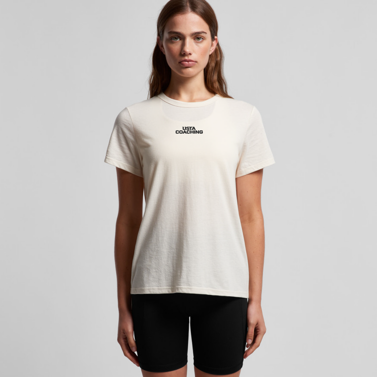 Women's Active Tee Shirt - USTA Logo Ecru