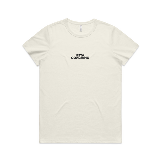 Women's Active Tee Shirt - USTA Logo Ecru