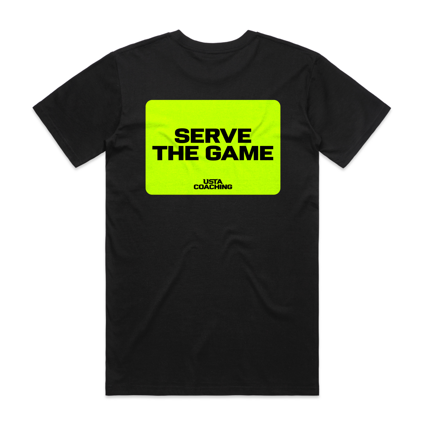 Men's Cotton Tee Shirt - Serve The Game Black