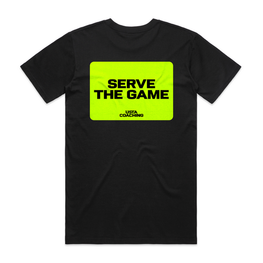 Men's Cotton Tee Shirt - Serve The Game Black