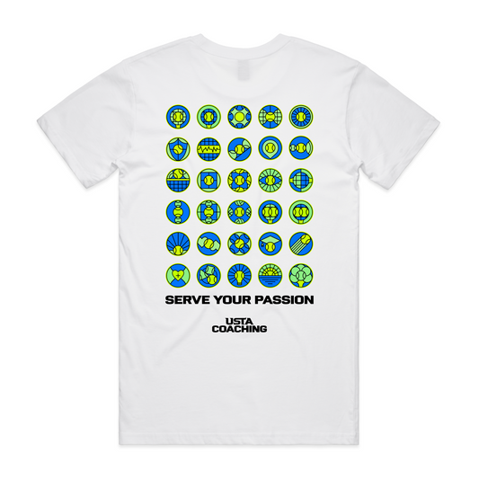 Men's Cotton Tee Shirt - Badge White